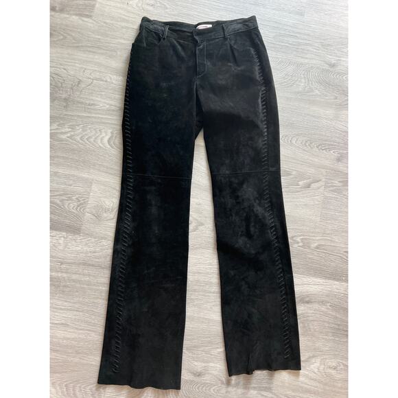 New Frontier size 6 black suede western pants - Picture 1 of 5